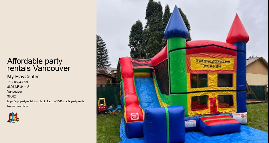Affordable party rentals Vancouver