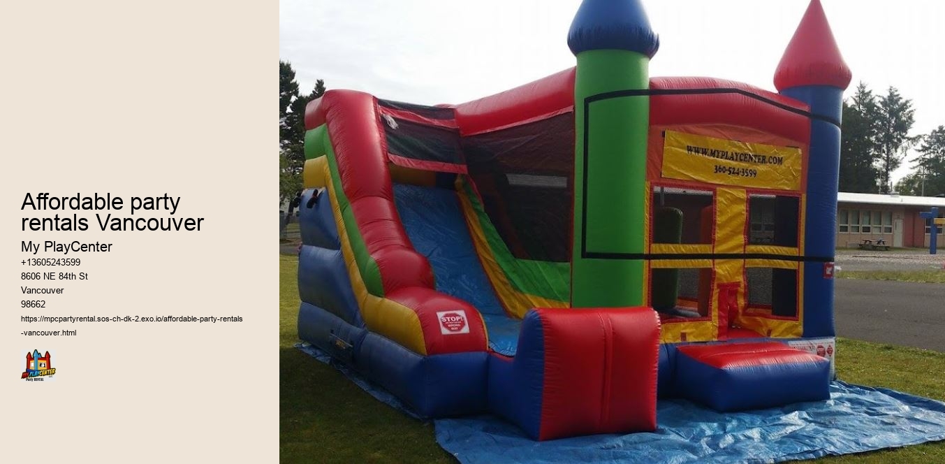 Affordable party rentals Vancouver